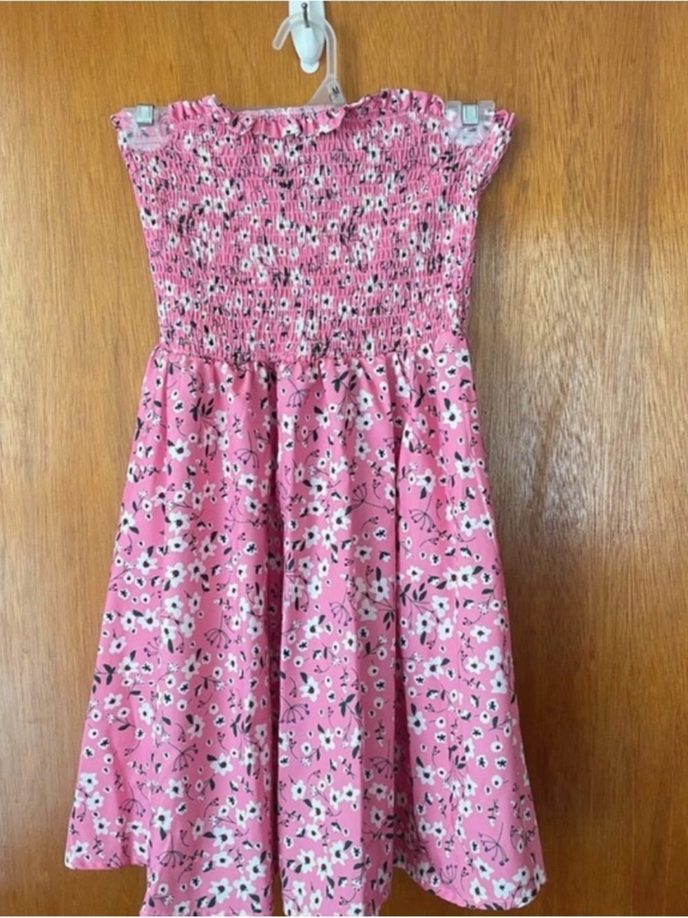 Pink Floral Smocked Top